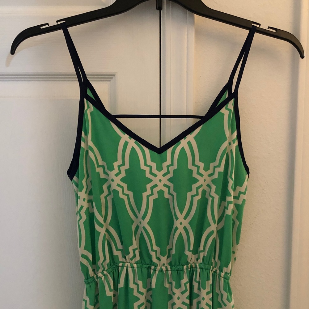 Francesca Elegant Green Patterned Maxi Dress Size… - image 4